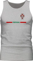 Shirtracer Tanktop Portugal Trikot Wappen Fan-Motiv 2024 Fußball EM Fanartikel Grau/Braun/Rot/Silber