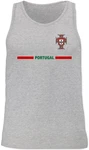 Shirtracer Tanktop Portugal Trikot Wappen Fan-Motiv 2024 Fußball EM Fanartikel Grau/Braun/Rot/Silber
