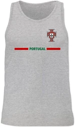 Shirtracer Tanktop Portugal Trikot Wappen Fan-Motiv 2024 Fußball EM Fanartikel Grau/Braun/Rot/Silber