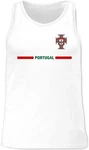Shirtracer Tanktop Portugal Trikot Wappen Fan-Motiv 2024 Fußball EM Fanartikel Rot/Creme/Weiß