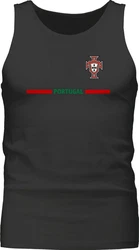 Shirtracer Tanktop Portugal Trikot Wappen Fan-Motiv 2024 Fußball EM Fanartikel Rot/Grün/Braun