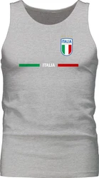 Shirtracer Tanktop Italien Trikot Wappen Italia Fan-Motiv 2024 Fussball EM Fanartikel Gelb/Hellblau/Rot/Silber/Grau/Rosa