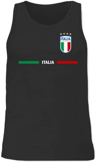 Shirtracer Tanktop Italien Trikot Wappen Italia Fan-Motiv 2024 Fussball EM Fanartikel Gelb/Rosa/Rot/Hellblau