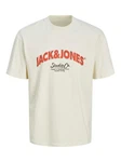 JACK & JONES T-Shirt 'JORBRONX' Khaki/Blau/Weiß/Gelb/Gold/Beige