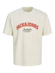 JACK & JONES T-Shirt 'JORBRONX' Khaki/Blau/Weiß/Gelb/Gold/Beige
