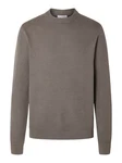 SELECTED HOMME Rundhalspullover SLHDANE braun