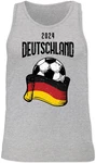 Shirtracer Tanktop Deutschland Fussball EM Fanartikel (2024) Creme/Grau/Beige/Grün