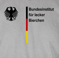 Shirtracer Tanktop Bundesinstitut für lecker Bierchen Saufen Malle Bierliebhaber Fußball EM Fanartikel Dunkelgrau/Braun/Grau/Gelb