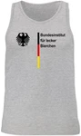 Shirtracer Tanktop Bundesinstitut für lecker Bierchen Saufen Malle Bierliebhaber Fußball EM Fanartikel Dunkelgrau/Braun/Grau/Gelb