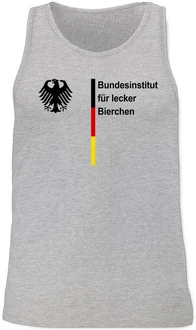 Shirtracer Tanktop Bundesinstitut für lecker Bierchen Saufen Malle Bierliebhaber Fußball EM Fanartikel