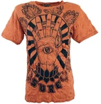 Guru-Shop T-Shirt Sure Herren T-Shirt Magic Eye rostorange