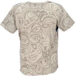 Guru-Shop T-Shirt Mirror T-Shirt beige