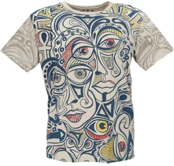 Guru-Shop T-Shirt Mirror T-Shirt beige