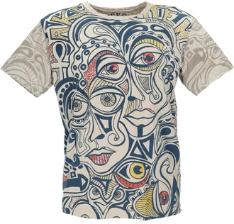 Guru-Shop T-Shirt Mirror T-Shirt beige Guru-Shop T-Shirt Mirror T-Shirt beige