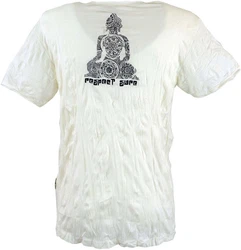 Guru-Shop T-Shirt Sure Herren T-Shirt Mandala Buddha weiß