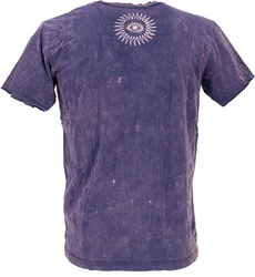 Guru-Shop T-Shirt Mirror Herren Yoga Shirt Lila/Rosa