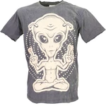 Guru-Shop T-Shirt Mirror Herren Yoga Shirt Hellgrau/Grau/Dunkelgrau/Weiß/Creme Guru-Shop T-Shirt Mirror Herren Yoga Shirt Hellgrau/Grau/Dunkelgrau/Weiß/Creme