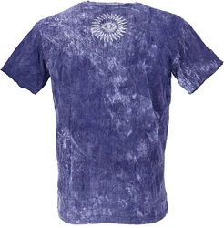 Guru-Shop T-Shirt Mirror Herren Yoga Shirt blau