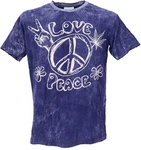 Guru-Shop T-Shirt Mirror Herren Yoga Shirt blau Guru-Shop T-Shirt Mirror Herren Yoga Shirt blau
