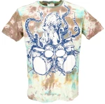 Guru-Shop T-Shirt Mirror Herren Yoga Shirt Oktopus/Batik Guru-Shop T-Shirt Mirror Herren Yoga Shirt Oktopus/Batik