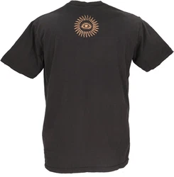 Guru-Shop T-Shirt Mirror Herren Yoga Shirt Rot/Schwarz/Beige
