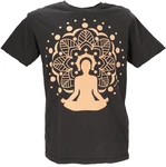 Guru-Shop T-Shirt Mirror Herren Yoga Shirt Rot/Schwarz/Beige Guru-Shop T-Shirt Mirror Herren Yoga Shirt Rot/Schwarz/Beige