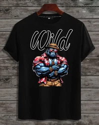 RMK T-Shirt Gorilla Gym Fitness Herren Schwarz/Blau