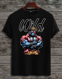 T-Shirt T-Shirt T-Shirt Herren Gorilla Gym Fitness Muskel aus Baumwolle