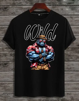 RMK T-Shirt Gorilla Gym Fitness Herren Schwarz/Blau
