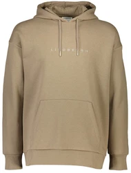 LINDBERGH Kapuzensweatshirt mit Kängurutasche Khaki/Braun/Beige/Grau
