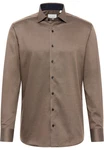 Eterna Langarmhemd MODERN FIT NON IRON Grau/Braun/Khaki/Beige