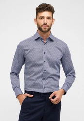 Eterna Langarmhemd MODERN FIT Dunkelblau/Lila/Fliederfarben/Hellblau/Blau