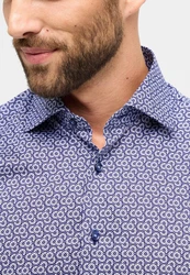 Eterna Langarmhemd MODERN FIT Dunkelblau/Lila/Fliederfarben/Hellblau/Blau