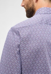 Eterna Langarmhemd MODERN FIT Dunkelblau/Lila/Fliederfarben