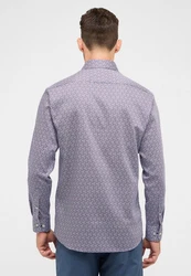 Eterna Langarmhemd MODERN FIT Dunkelblau/Lila/Fliederfarben