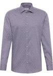 Eterna Langarmhemd MODERN FIT Dunkelblau/Lila/Fliederfarben