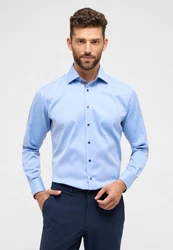 Eterna Langarmhemd MODERN FIT Hellblau/Blau