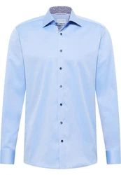 Eterna Langarmhemd MODERN FIT Hellblau/Blau