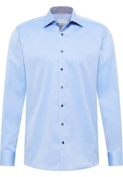 Eterna Langarmhemd MODERN FIT Hellblau/Blau