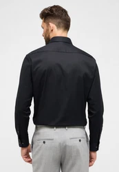 Eterna Langarmhemd MODERN FIT Schwarz/Dunkelblau