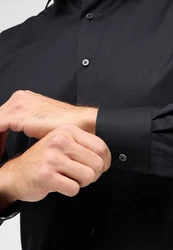 Eterna Langarmhemd MODERN FIT Schwarz/Dunkelblau