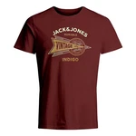 Jack & Jones T-Shirt MICK Crew Neck Rot/Dunkelrot