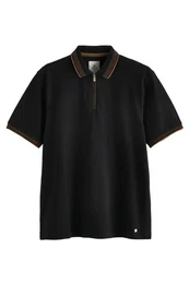 Poloshirt Strukturiertes Polo-Shirt (1-tlg)