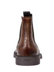 BOSS Chelsea Boots 'Calev' Braun/Rot