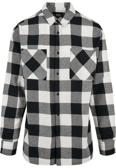 URBAN CLASSICS Langarmhemd Herren Long Oversized Checked Shirt