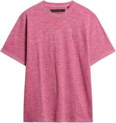 Superdry Rundhalsshirt OD SLUB MARL T SHIRT Rosa/Dunkelrot