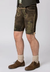 Stockerpoint Trachtenlederhose Edgar Khaki/Dunkelgrün/Braun/Grün