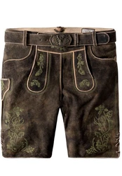 Stockerpoint Trachtenlederhose Edgar Khaki/Dunkelgrün/Braun/Grün