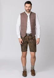 Stockerpoint Trachtenlederhose Artur Braun/Khaki/Dunkelbraun/Beige
