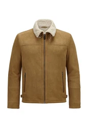 Milestone Lederjacke MSDomenic Braun/Beige
